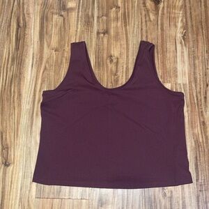 Spanx women’s size 2X tank shapewear burgundy red base top shirt round neck